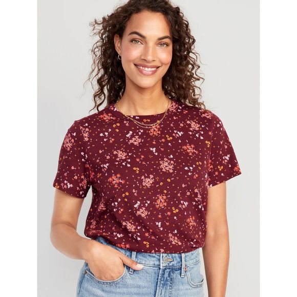 Old Navy Tops - 2X Old Navy EveryWear Crew-Neck Printed T-Shirt for Women